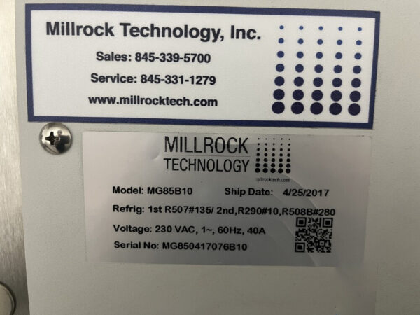 One used 20 Sq Ft Millrock Freeze Dryer Lyophilizer, S/S, Model MG85B10 - Image 2