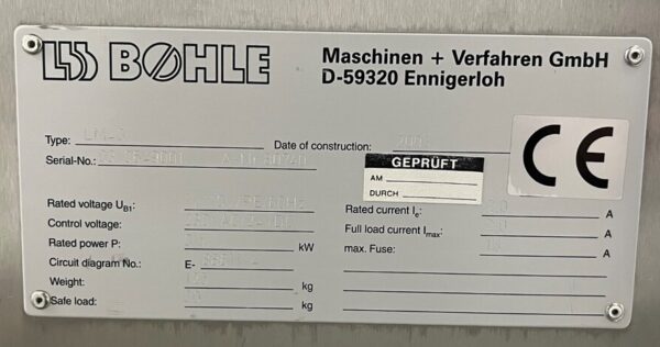 One used Bohle bin blender, Model LM40, SS - Image 2