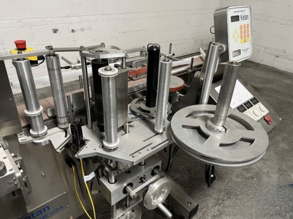 One Used Ketan Automated Equipment three roll style wrap around labeler, Model LR-290W - Image 4