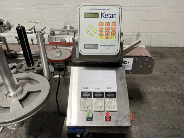 One Used Ketan Automated Equipment three roll style wrap around labeler, Model LR-290W - Image 6