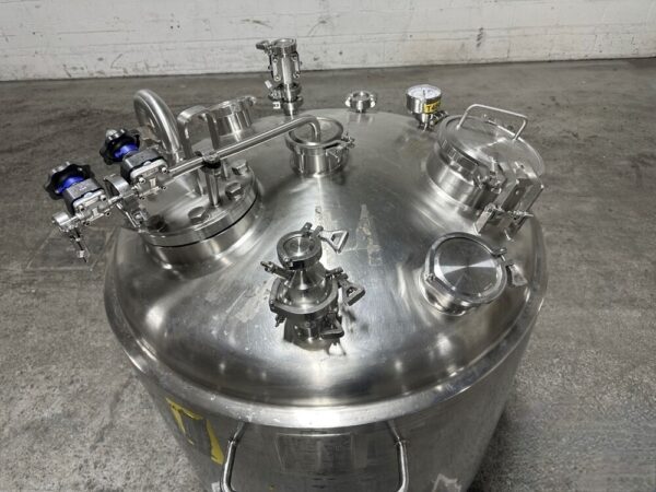 One of 4 Available Used 600 Liter Precision Stainless Jacketed Receiver Vessels, 316L SS Construction - Image 4