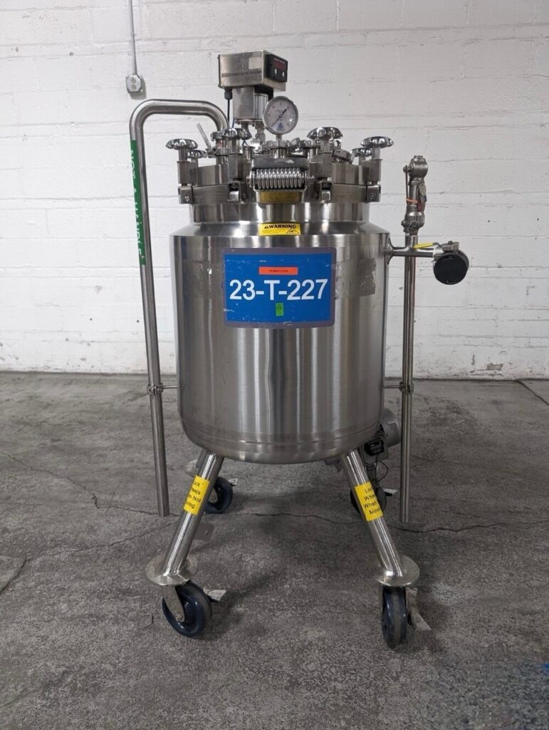 One Used 100 Liter Feldmeier Reactor, Stainless Steel Construction