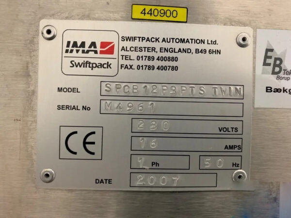 One Used IMA Swiftpack Dual Head Lane Counter, Model SPCB12P3PTSTWIN - Image 2