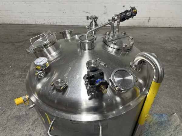 One of 4 Available Used 600 Liter Precision Stainless Jacketed Receiver Vessels, 316L SS Construction - Image 3