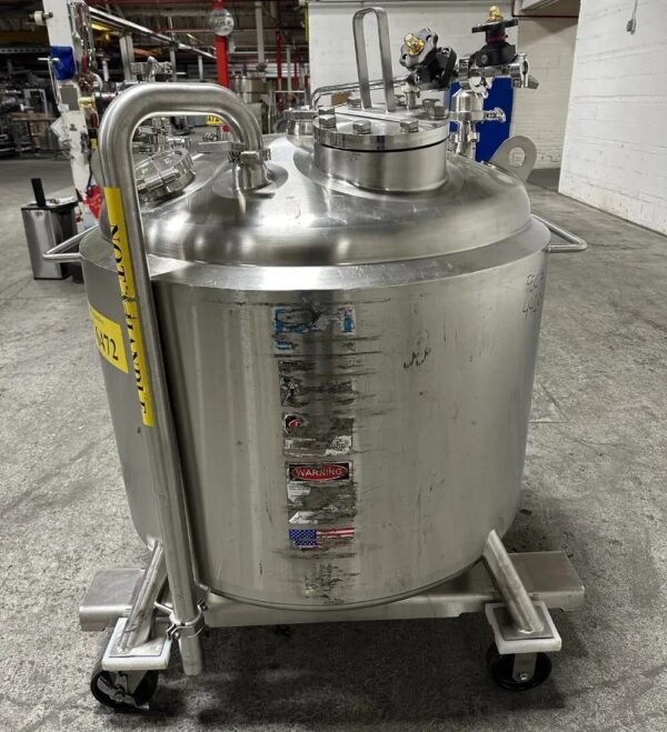 One of 7 Available Used 600 Liter DCI Jacketed Receiver Vessel, Hastelloy C22 Construction - Image 2