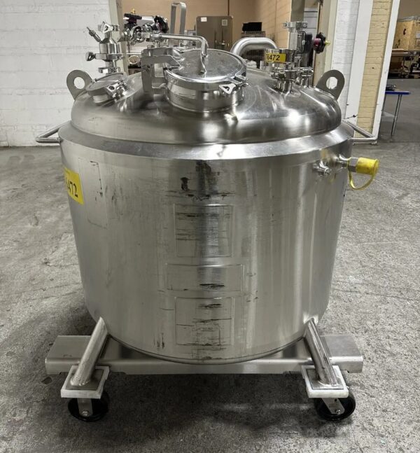 One of 7 Available Used 600 Liter DCI Jacketed Receiver Vessel, Hastelloy C22 Construction - Image 3