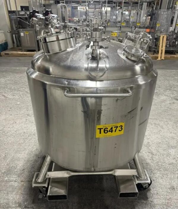 One Used 600 liter DCI Jacketed Receiver Vessel, Hastelloy C22 - Image 2