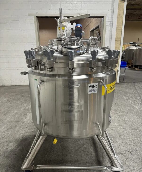 One Used 500 Liter DCI Reactor, Hastelloy C22 Construction with Lightnin Mixer - Image 7