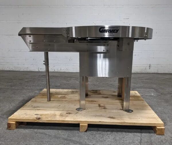 One Used Garvey 48" Rotary Accumulation Table, Model 1500, SS