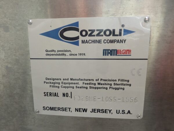 One Used Cozzoli Syringe Filler, Model F329HE-10SS, MVP Stoppering - Image 3