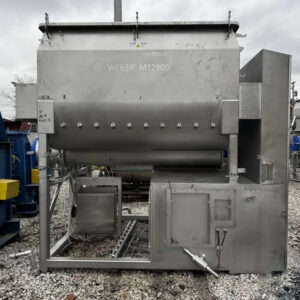 One Used 220 Cu Ft Weiler Provisur Dual Shaft Paddle Mixer, Model M12900, S/S