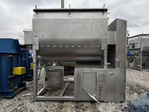 One Used 220 Cu Ft Weiler Provisur Dual Shaft Paddle Mixer, Model M12900, S/S
