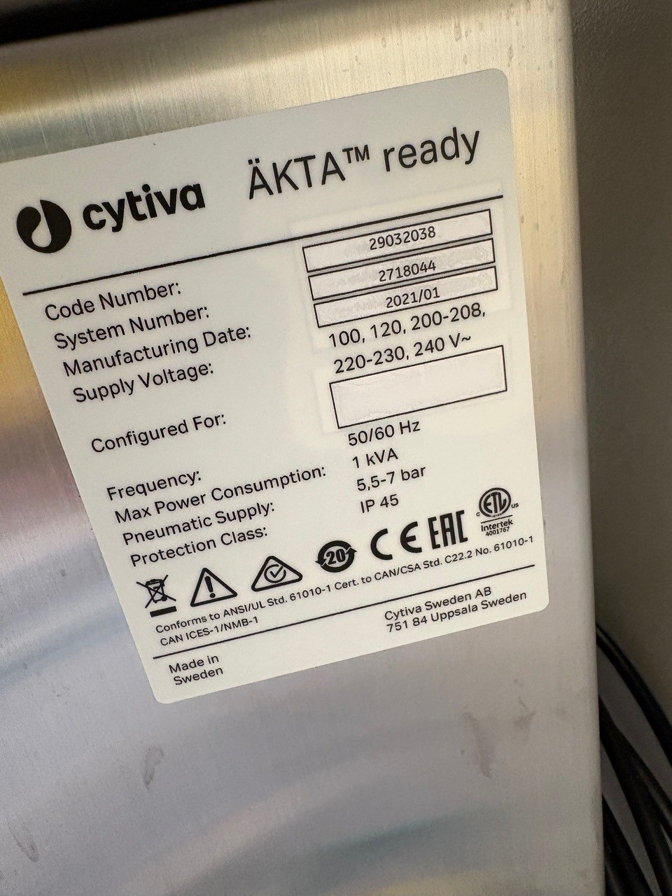 One Used Cytiva AKTA Ready Single Use Chromatography System - Image 3