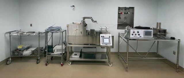 One Used Cozzoli F329HE Syringe Filler with Model MVP Vacuum Plugging and Closing System.